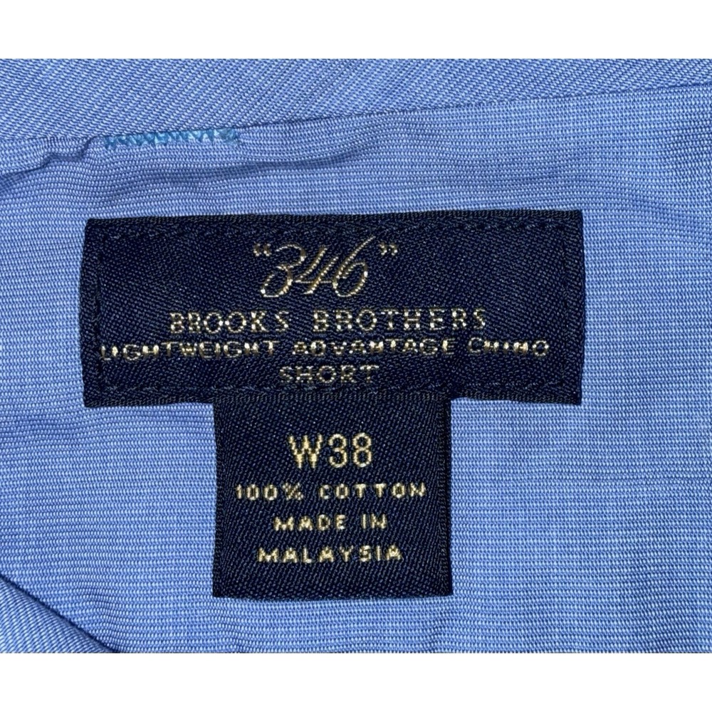 Brooks Brothers Lightweight Advantage Chino Shorts Men's Size 38 Light Blue - Picture 3 of 7